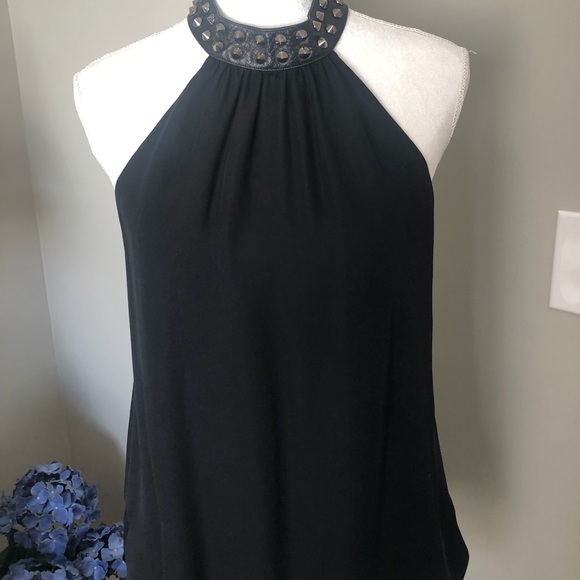 Haute Hippe 100% silk black halter - Picture 1 of 13